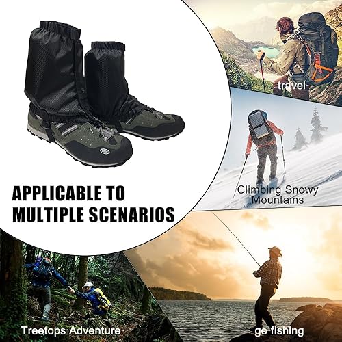 MiOYOOW 1 paio di ghette da trekking, ghette alla caviglia impermeabili ghette per caccia, escursionismo, passeggiate e zaino - Ysert