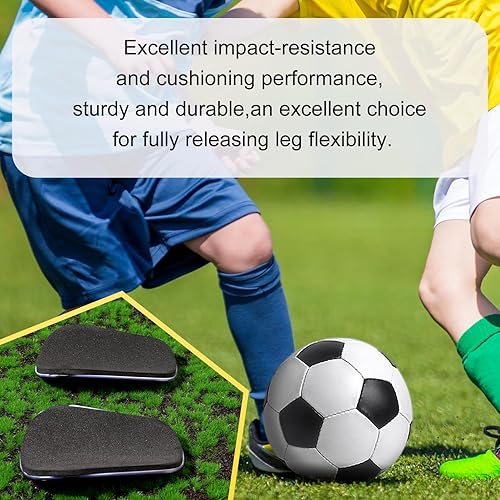 2 Paia Mini Parastinchi da Calcio, 8x5cm Bianco e Nero Stile Lettera Parastinchi da Calcio Mini Parastinchi Attrezzatura per la Protezione Degli Stinchi per Adulti Adolescenti Ragazzi Ragazze - Ysert