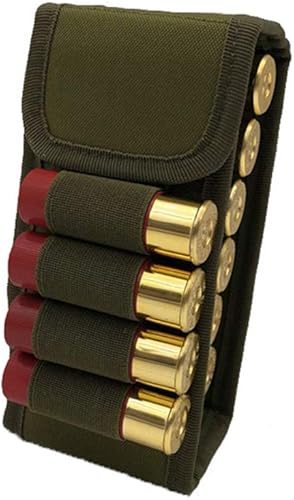 Tactical Molle 16-Hole Bullet Bags, 16 Rounds 12G Buttstock Shotgun Shell Holder Ammo Bag for Bullets Hunting - Ysert