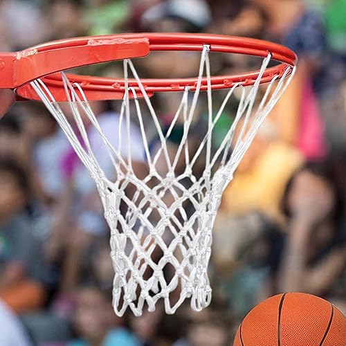 Rete da basket – Rete da basket leggera di ricambio standard, in nylon, per bambini e adulti, per interni ed esterni, resistente, per lezioni PE, stadi - Ysert