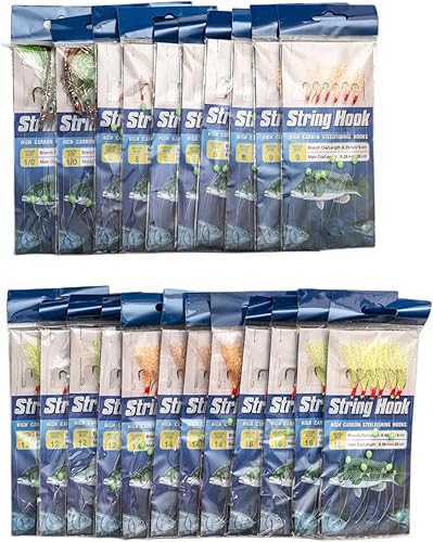 22 pacchi di esche sabiki Vivi Pray, per pesca in mare, esche con ardiglione - Ysert