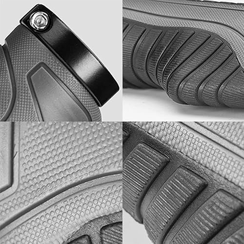 Manopole Manubrio Bici, Impugnatura per Bicicletta Ergonomiche, Impugnature MTB Antiscivolo in Gomma con Doppio Chiusura in Alluminio - Ysert