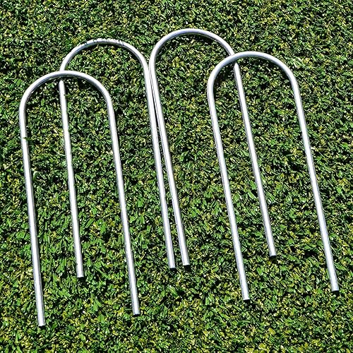 Sistema di Fissaggio per Porte di Calcio Steel [2 Dimensioni] - Picchetti a U di qualità per Porte di Calcio in PVC - Ysert