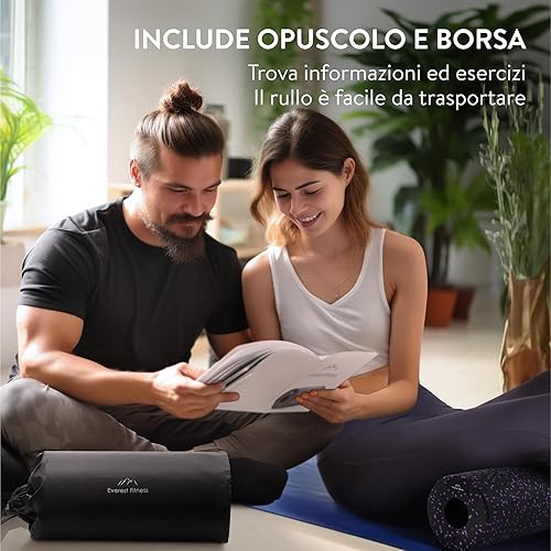 EVEREST FITNESS Foam Roller - Rullo Schiena Massaggiante Ø 15 x 30 cm - Roller Pilates - Roll Palestra Stretching e Yoga - Tubo Fitness per Massaggio Muscolare - Ysert