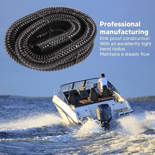 Set Idraulico per Tubo Flessibile per Pompa di Sentina, Tubo in PVC da 5 Piedi per Impieghi Gravosi Diametro 1-1/8 Pollici per Barca - Ysert