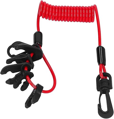 Cordino Universale per Interruttore Motore Barca PU fuoribordo Motore Motore Cavo di Sicurezza Cordino Durevole per Barche e Biciclette - Ysert