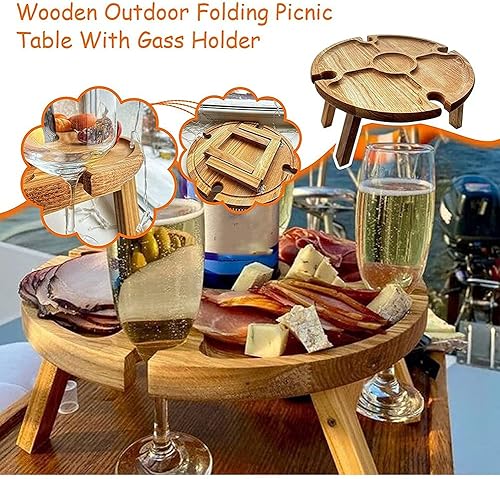 Tavolo Pieghevole da Picnic Portatile, Pieghevole all'aperto, Leggero, da, Piccolo Tavolo da Picnic, Piccolo Vino - Ysert