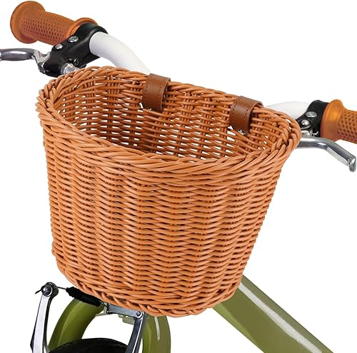 Cestino Bici Bambina, Cestino Bici Bambino per Ragazze Ragazzi, Cestino Bicicletta Bambina Piccola, Intrecciato a Mano, Stretto e Robusto - Ysert