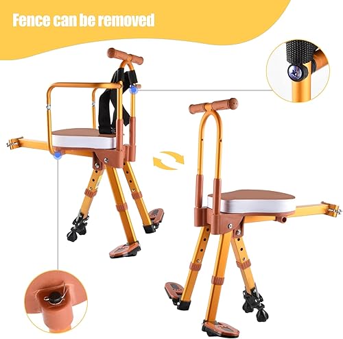 Seggiolino per bici per bambini, in lega di alluminio, portatile, pieghevole, montato sul davanti, seggiolino di sicurezza per mountain bike, adatto per biciclette ibride e biciclette da città - Ysert