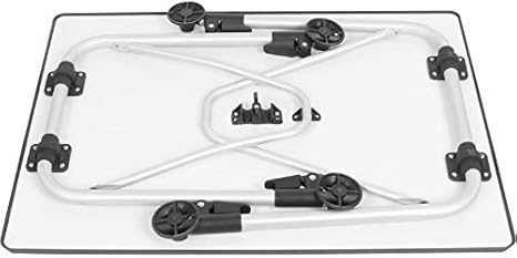 Berger Tavolo da campeggio pieghevole in alluminio e legno MDF | Tavolo da giardino, da esterno o interno, regolabile in altezza | Ivalo I 80x60 cm - Ysert