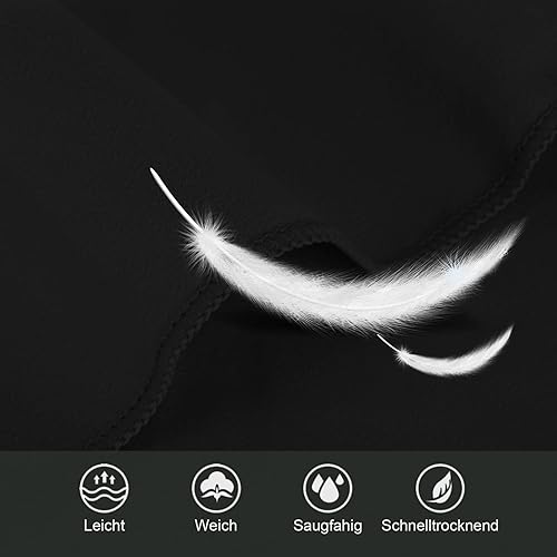 Set di 3 asciugamani in microfibra (grandi 160 x 80 cm e 2 piccoli 80 x 40 cm), ad asciugatura rapida, in microfibra per fitness e sport, per telo da spiaggia, asciugamano sportivo e - Ysert