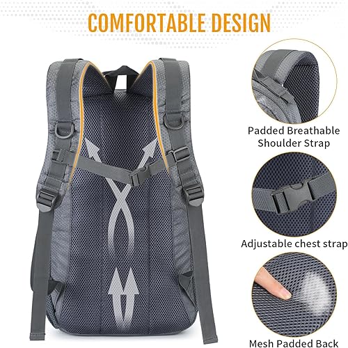 Zaino Tattico 25 Litri Militare Impermeabile, Leggero e Traspirante per Trekking, Campeggio, Caccia, Pesca e Viaggi - Ysert