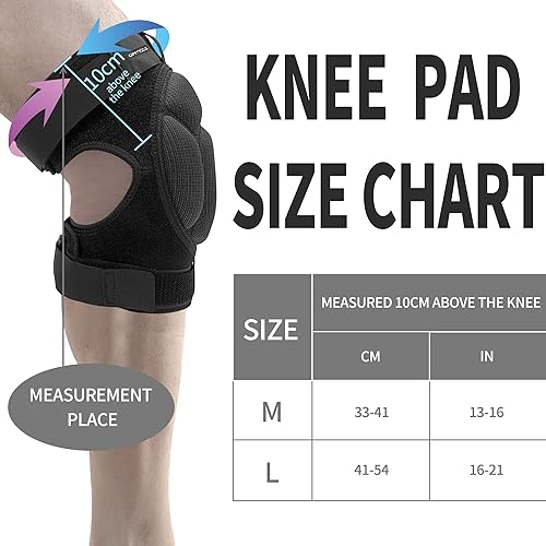 ONTYZZ Ginocchiere Ispessimento Spugna Supporto Ginocchio per in Esecuzione in Ginocchio Escursionismo Ballando Giardinaggio Pallavolo Ginocchiere Regolabile Cinghie Protezione Ginocchio M - Ysert