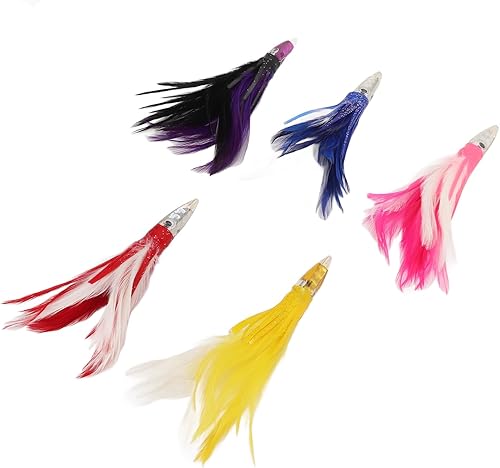 Esca da Traina in Piuma, Dettagli del Corpo Ad Alta Definizione, Esca da Traina con Scatola per Riporre il Lago - Ysert