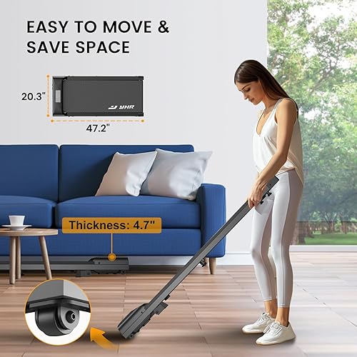 Tapis roulant 4 in 1 con APP e Telecomando, Treadmill 2.5HP Tapis roulant per Sotto Scrivania, Piccolo Tapis Roulant per Ufficio e Casa - Ysert