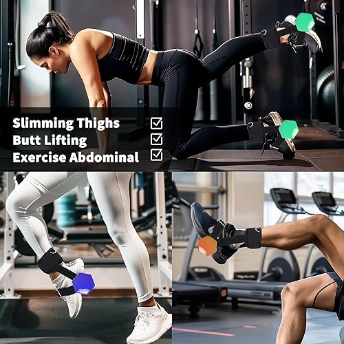 Monkey-Feet - Supporto per manubri e cavigliere, peso regolabile, per macchine con cavi, piedi di scimmia, supporto per manubri, cavigliere, contraccolpi alle gambe, 1 pac, nero - Ysert