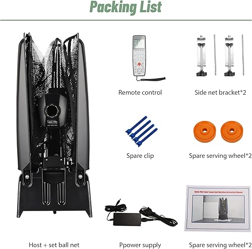 Robot da Ping Pong, 50W Macchina Automatica per Palline da Ping Pong con Rete per la Raccolta delle Palline per Allenamento, 36 Diverse Palline Rotanti - Ysert