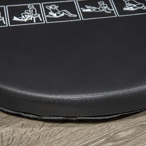 HOMCOM trainer addominale, multi-trainer pieghevole, dispositivo di allenamento con cuscino, allenamento addominale regolabile in altezza per la casa, max. 120 kg, acciaio, nero, 55 x 42 x 11-32 cm - Ysert