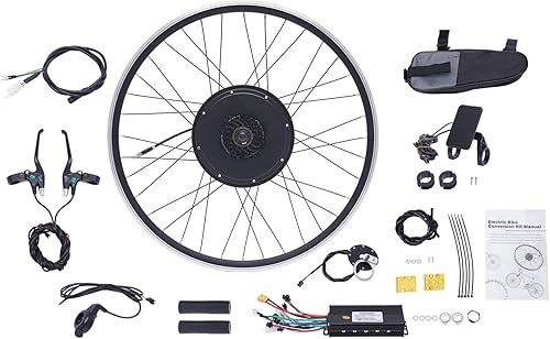 Kit di conversione per bicicletta elettrica da 28' e 29', 1000 Watt, per motore elettrico, per ruota posteriore, senza brushless, kit di conversione per bici elettrica con display LCD (per - Ysert