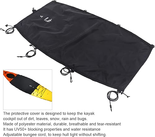 TYTOGE Spray Deck Kayak, Kayak Cockpit Drape Cover Impermeabile Cockpit Cover Kayak Canoa Cockpit Accessori per la (S) - Ysert