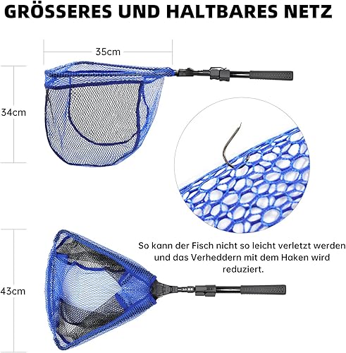 Retino da pesca, retino da pesca, retino da pesca, rete in nylon durevole, accessorio da pesca per adulti - Ysert