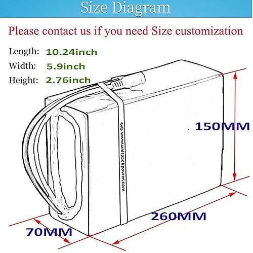 48V 20Ah Batterie per Bicicletta elettrica - Batteria per Bici agli ioni di Litio per Motore Ebike da 1000 W 750 W - Ysert