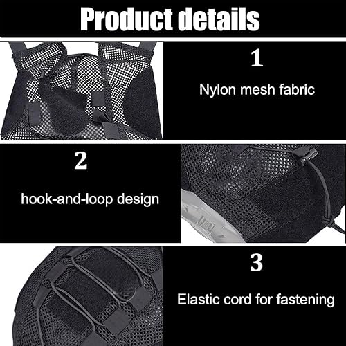 Copri Calotta per Casco Tattico, Copertura per Caschi Traspirante con Gancio e Passante e Cordino Elastico in Rete, Copricasco da Attrezzatura Militare per Ciclismo, Paintball, Caccia, Tiro - Ysert