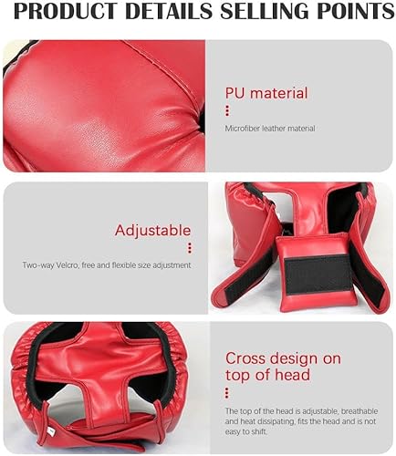 Copricapo da boxe per bambini e adulti, per bambini e adulti, protezione completa per la testa, protezione completa del viso, protezione per la testa del casco, attrezzatura di protezione - Ysert