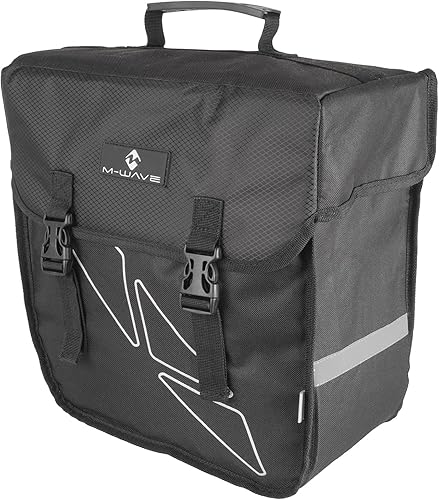 M-Wave Amsterdam, Borsa per Portapacchi Singola, ca. 18 Litri-Nero Uomo, Sinistra - Ysert