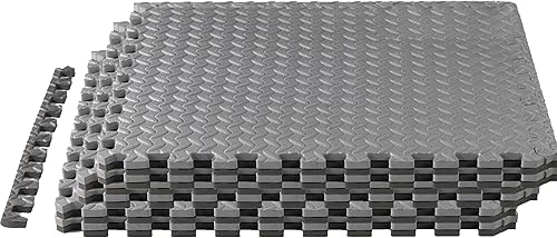 Yes4All 60x60 cm fino a 11,1 m² Set 6/12/30 Piastrelle per pavimenti in schiuma EVA, tappetino in schiuma, tappetino per palestra, tappetino ad incastro per garage, piscina all'aperto - Ysert