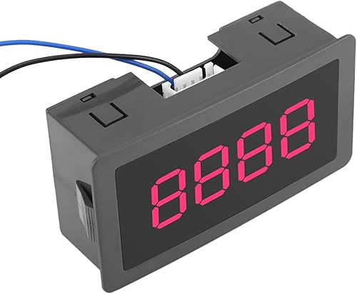 Contatore Digitale, Contatore Digitale Automatico Display Digitale a LED CC 4 Cifre 0 a 9999 Up Down Plus Minus Panel Counter Meter con Controlli Via Cavo (Verde) - Ysert