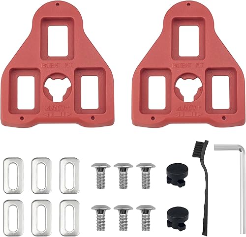 2 piastre per scarpe a pedale per bicicletta, compatibili con i pedali Look Delta, piastra per scarpe con viti, rondelle, funzione di posizionamento memory, compatibile per interni Cycle Mountain Bike - Ysert