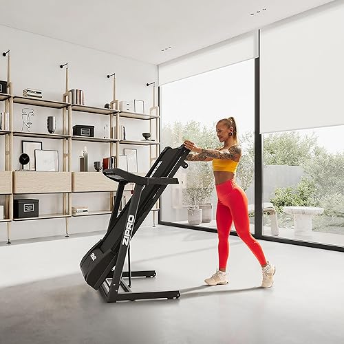 Tapis roulant pieghevole Pulse, con Walking Pad fino a 130 kg, velocità 1-12 km/h, motore da 1.5 CV, 15 livelli di inclinazione, cyclette con 12+3 programmi di allenamento, display LED - Ysert