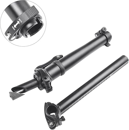 Stelo pieghevole elettrico,Set di steli riser pieghevole regolabile per bici pieghevole,25,4 mm - Ysert