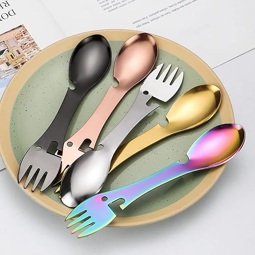 Cucchiaino Campeggio, Witbicg Cucchiaio Forchetta, Cucchiaio Forchetta Campeggio È Possibile Aprire Bottiglie, Tagliare Cibo, Campeggio E Uscita - Ysert