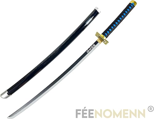 Katana Demon Slayer Muichiro Tokito 95 cm – Lama in legno – Supporto giapponese incluso - Ysert