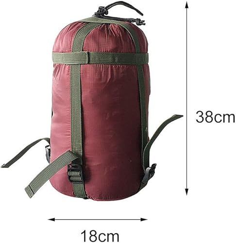 Sacco a pelo a compressione, in nylon, leggero, per campeggio, escursionismo, campeggio, attività all'aperto - Ysert
