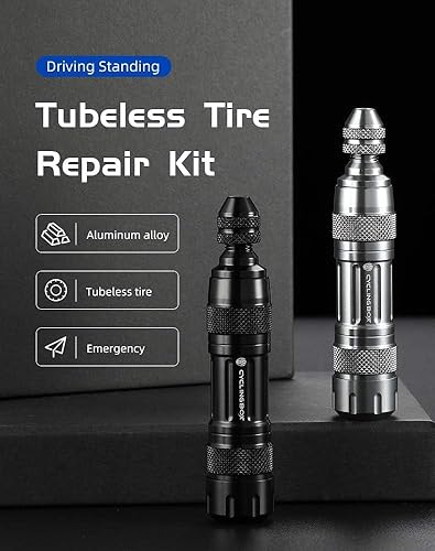 Kit di riparazione pneumatici Tubeless, strumento per pneumatici da bicicletta portatile con 5 strisce in gomma e 3 punte - Ysert