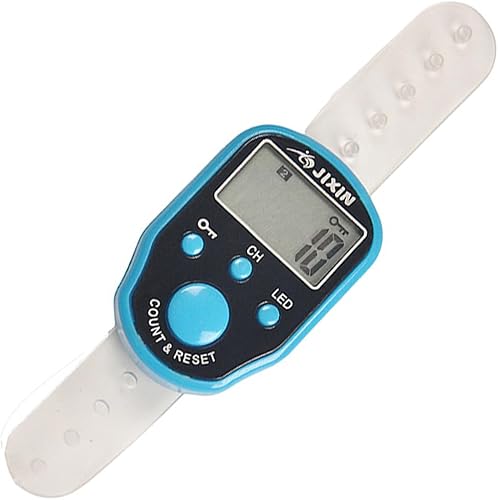 Anello elettronico per Piscina per Anello da Dito Comodo Mini Timer Contatore di recitazione a LED a Risparmio energetico, Blu Scuro - Ysert