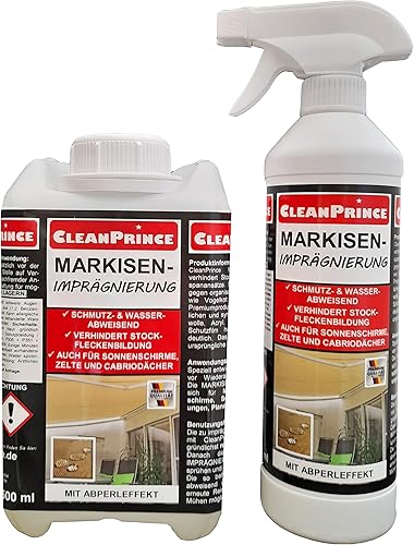 2,5 Litro Cleanprince Impermeabilizzazione-Tendone Impregnazione Tende Parasole Tettoie Ombrelli Campeggio Tenda da Sole Piano Umidità Impregnanti - Ysert