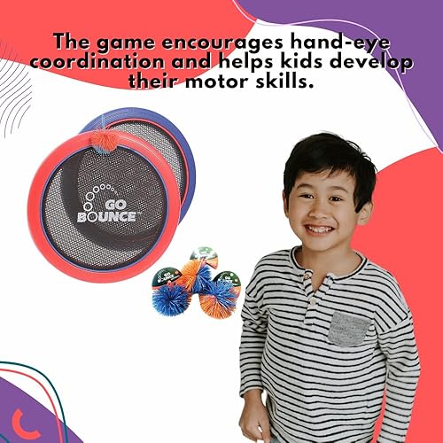 Set per giocare a palla con palla e gioco di rimbalzo con palla di stringhe, 2 x racchette rimbalzo set - Ysert