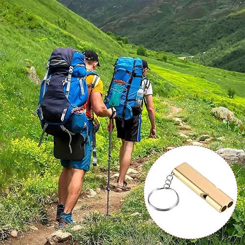 3 fischietti di sopravvivenza, fischietti di emergenza, fischietti in alluminio con doppi tubi ad alto decibel, per palestra scolastica, campeggio all'aperto, escursionismo, caccia, arrampicata - Ysert