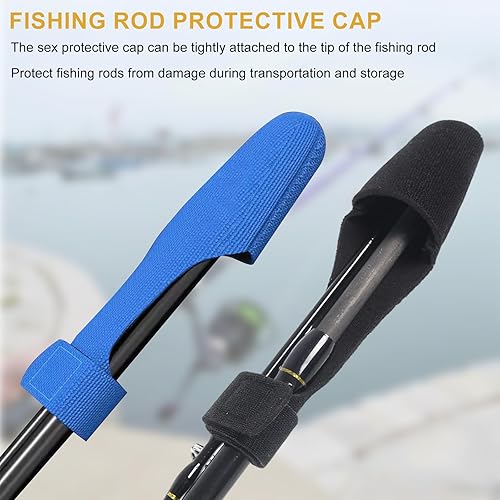 8 Pezzi Cintura per Canna da Pesca Elastica, Elastiche per Canne da Pesca,Cinghie Canna da Pesca,Custodia Protettiva per Canna da Pesca,Anti-Skid Autoadesivo Regolabile Accessori per La Pesca - Ysert