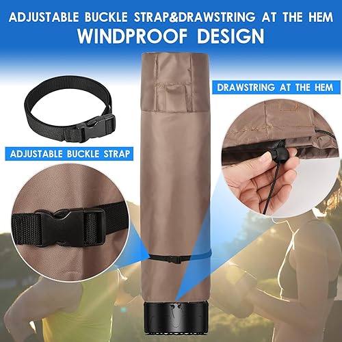 Copertura Impermeabile per Sacco da Boxe a Piè di Terra, Protezione Esterna del Sacchetto per Pugilato, Oxford 420D Marrone - Ysert