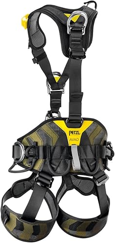 PETZL Avao Bod 1, Imbracature da Arrampicata Unisex-Adulto, Nero/Giallo - Ysert