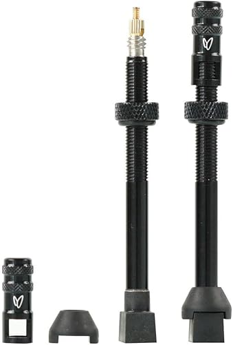 EFFETTO_MARIPOSA EMCHCV2B, Valve tubeless Caffélatex 40mm (x2) -Noir Unisex-Adult, Black, One Size - Ysert