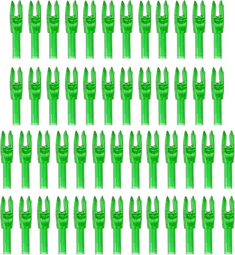 Frecce per Tiro Arco Nocks 4,2mm 0,165', 50pz Inserto Chiari Nock Frecce di Ricambio per Frecce Caccia Arco Composito Arco Ricurvo, Verde - Ysert