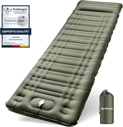 Materassino da Campeggio,Materassino Gonfiabile Extra Spessore da 12 cm con Cuscino, Materassino Autogonfiabile Ultraleggero&Impermeabile, Adatto per Trekking,Backpacker,Tenda,Spiaggia - Ysert