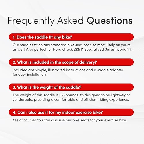 Sella per bicicletta [per mountain bike] – Sella per bicicletta per uomo e donna, sella impermeabile con innovativo concetto a 5 zone e cuscinetto in gel, sella per bicicletta - Ysert