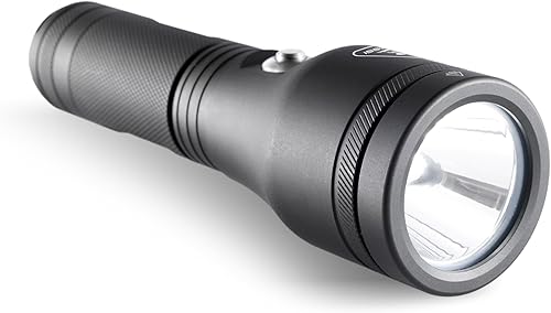 CRESSI Astra Torch Black, Torcia Subacquea LED Ricaricabile Alta Luminosità 2100 Lumen Impermeabile IPX8 100m-Nera e Compatta, per Immersioni, Pesca, Esplorazioni Acquatiche Unisex Adulto, Nero - Ysert